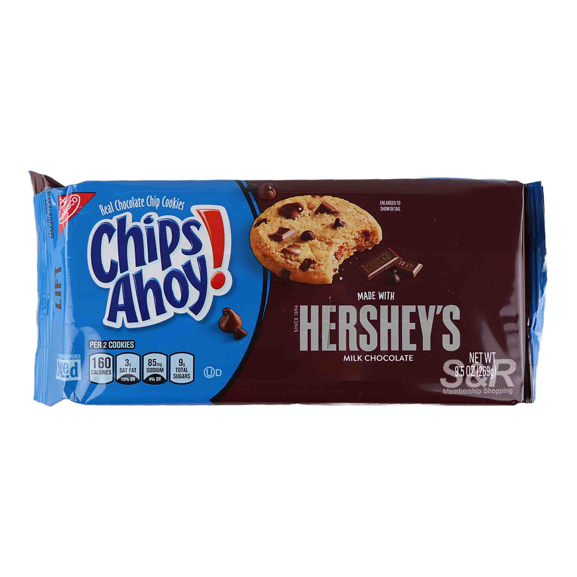 Chips Ahoy! Chocolate Chip Cookies made with Hershey's Milk Chocolate 269g Chips Ahoy! Chocolate Chip Cookies made with Hershey's Milk Chocolate 269g